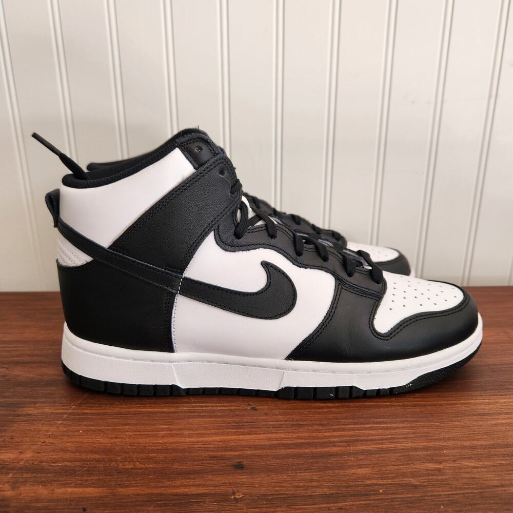 Nike Size 9.5M/11W High Dunk Retro Panda Black/White‎ New